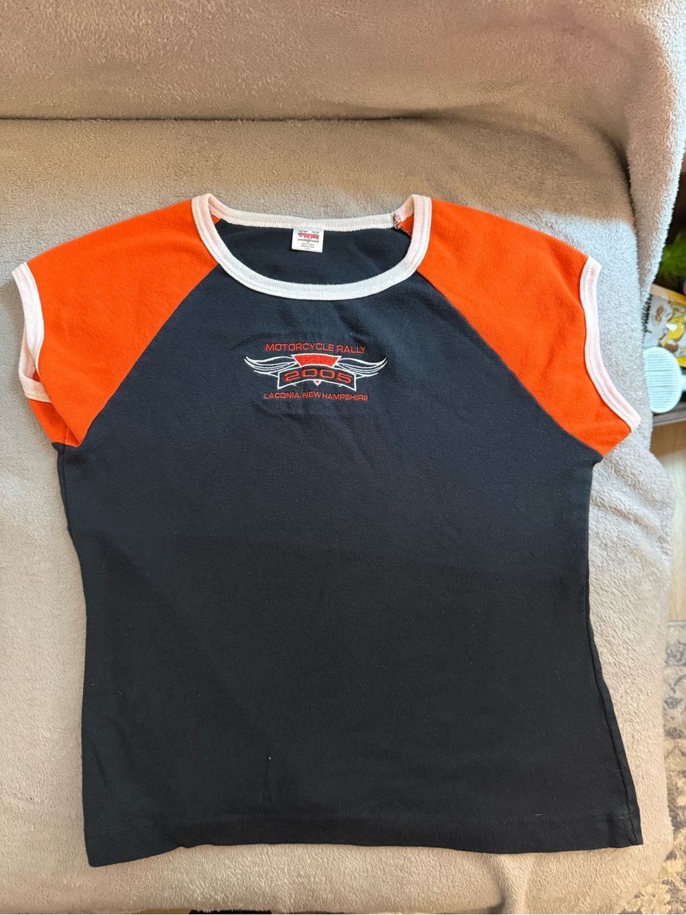 Motorcycle Rally Colorblock Baby Tee